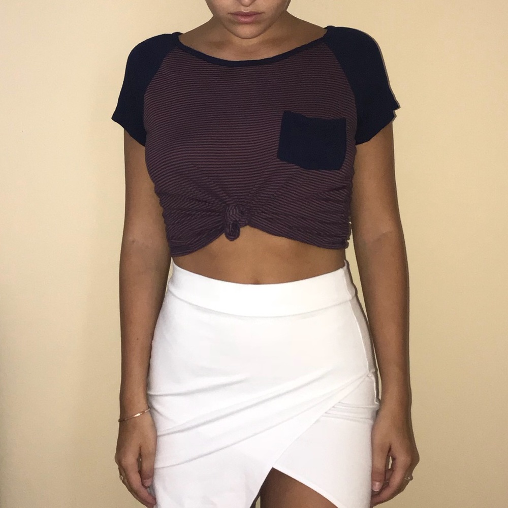 Striped Crop Tee